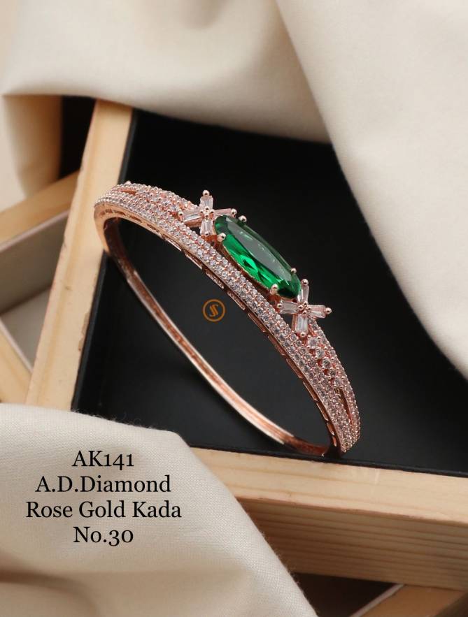 Designer Ad Diamond 4 Rose Gold Kada Catalog
